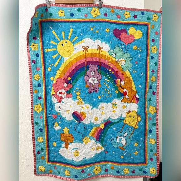 Care Bears Bedding Care Bears Vintage Handmade Crib Size Quilt